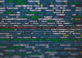 Detailed view of colorful programming code on a computer screen.